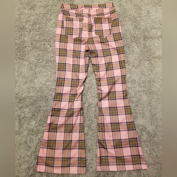ALMOST FAMOUS 90S PLAID BELL BOTTOMS PINK CLUELESS SEXY NEW FALL FLARE MEAN GIRL - Picture 2 of 5